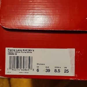 Puma Fierce Lace Knit Women's Shoes - Safety Yellow and White